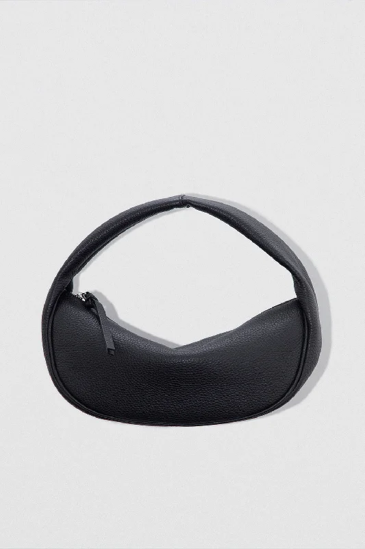 You'll Love Us Because Cush Black Flat Grain Leather Fashion Bags, Limited Offer