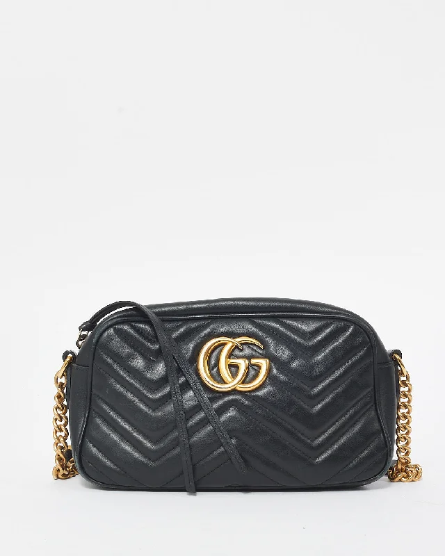 Urban Bags For City Life And Streetwear Fashion Gucci Black Leather Small Marmont Crossbody Bag The Best Handbag Sale Of The Season