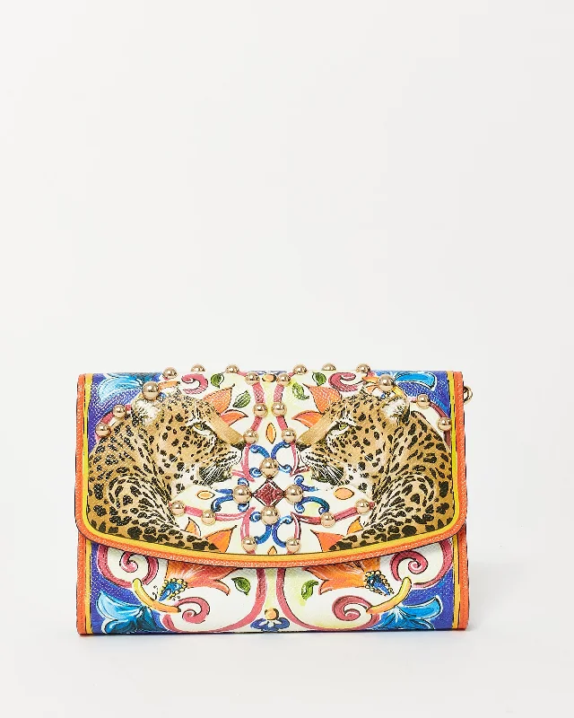 Office Professionals Dolce & Gabbana Leopard & Multi Color Coated Canvas Wallet On Chain Premium Handbags At Exclusive Prices Office Professionals Dolce & Gabbana Leopard & Multi Color Coated Canvas Wallet On Chain Premium Handbags At Exclusive Prices