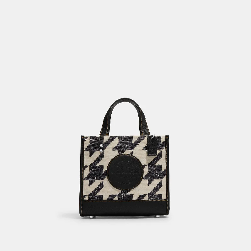 Coach Outlet Dempsey Tote 22 With Houndstooth Print And Patch