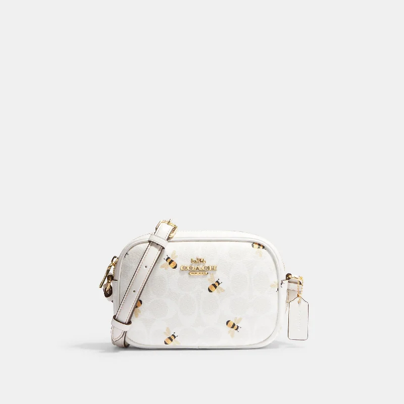 Coach Outlet Mini Jamie Camera Bag In Signature Canvas With Bee Print