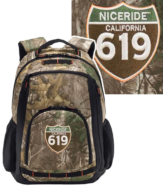 "INTERSTATE 619" Camo Backpack