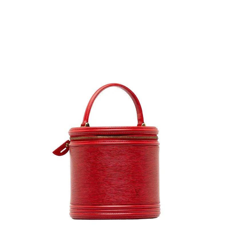 Louis Vuitton Epi Cannes Handbag Vanity Bag M48037 Castilian Red