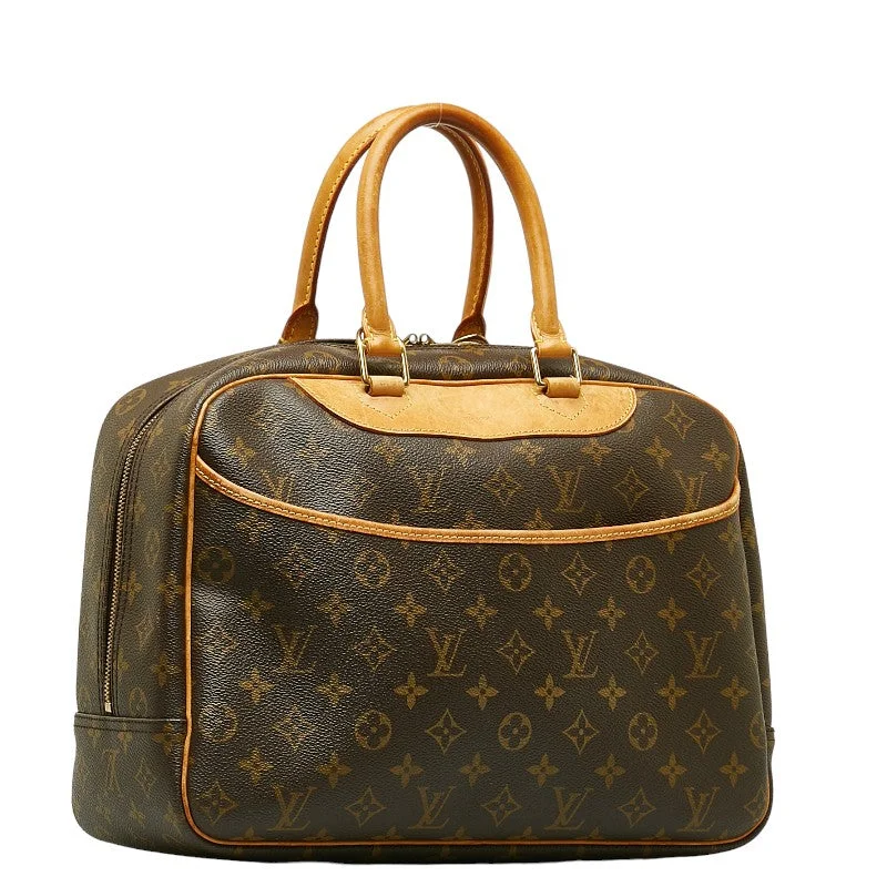 Louis Vuitton Monogram Deauville Handbag M47270 Brown PVC Leather  Louis Vuitton