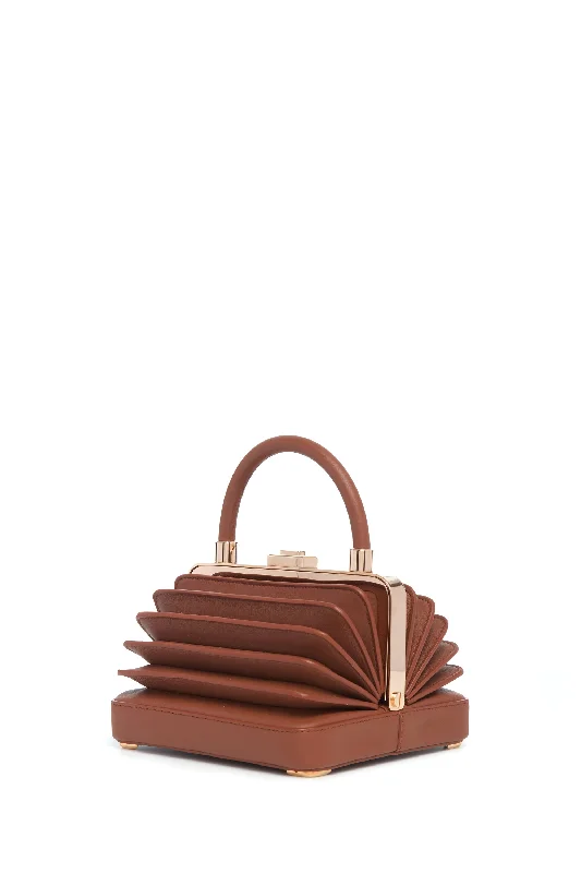 Small Diana Bag in Cognac Nappa Leather