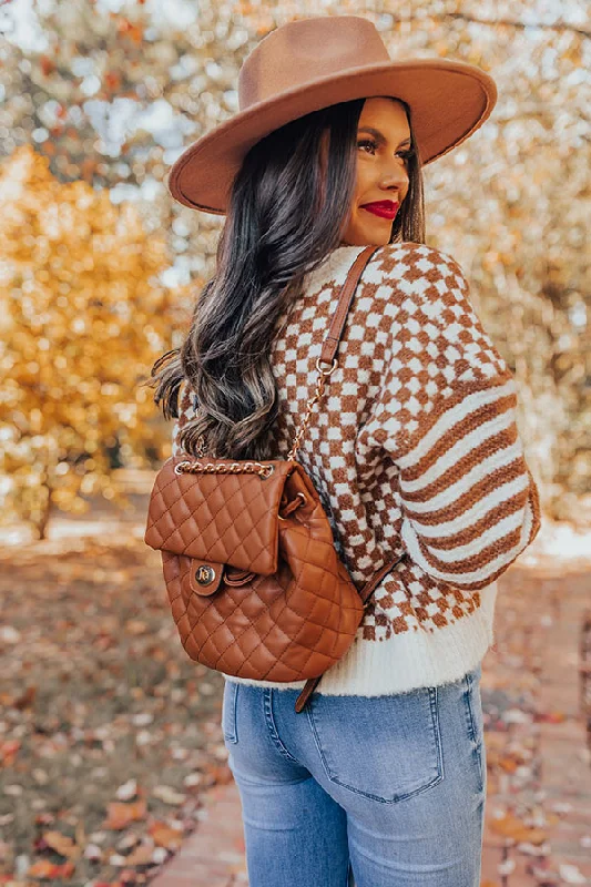 Looking At London Faux Leather Backpack In Maple