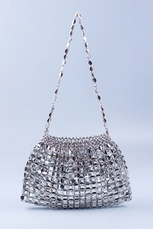 Metal Beaded Retro Shoulder Bag