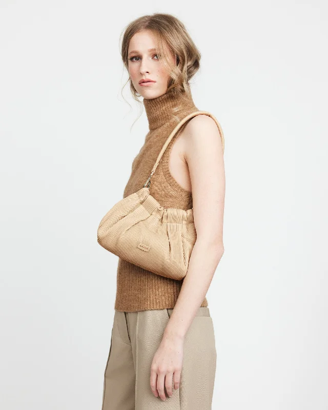 Saben Alexis Shoulder Bag Biscotti Pleat