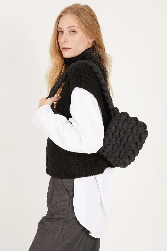Yvette Chunky Knitted Shoulder Bag Elegant Purses At Clearance Prices