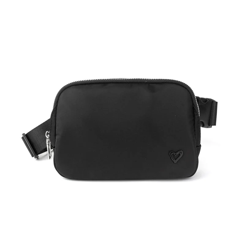 Dixie Nylon Belt/Crossbody Bag- Black