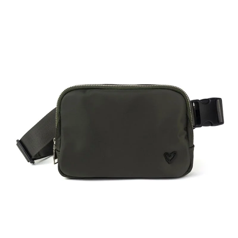 Dixie Nylon Belt/Crossbody Bag- Olive