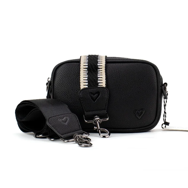 NEW: Durham Vegan Leather Crossbody - Black