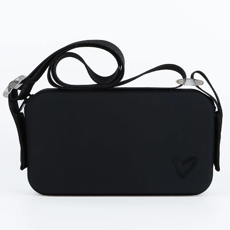 NEW: Keswick Silicone Crossbody Bag - Black