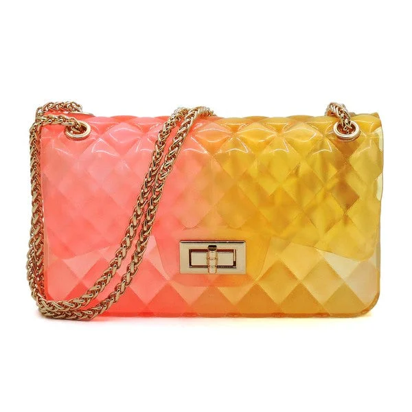 Hot Girl Quilted Multi Color Jelly Crossbody Bag