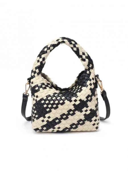 Whitling Woven Crossbody Black