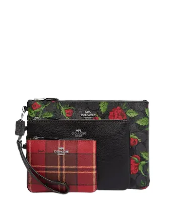 Affordable Bags For Budget Shoppers Coach Pouch Trio In Signature Canvas With Vintage Rose Print And Tartan Plaid Print Best Deals On Premium And Casual Bags – Act Fast Affordable Bags For Budget Shoppers Coach Pouch Trio In Signature Canvas With Vintage Rose Print And Tartan Plaid Print Best Deals On Premium And Casual Bags – Act Fast