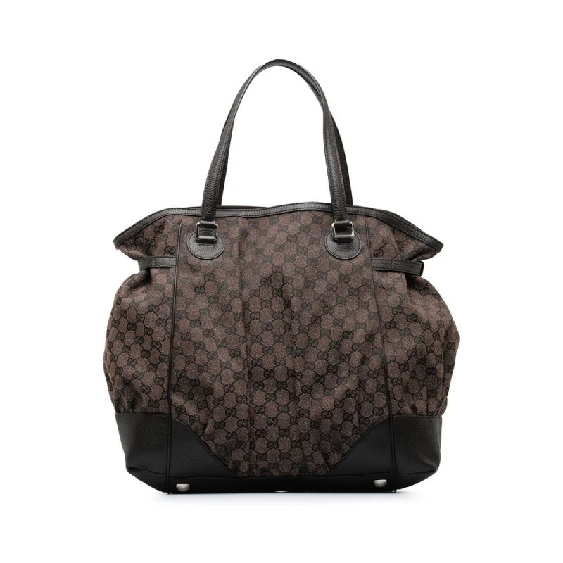 Gucci 100 Large Tote  Canvas Tote Bag (Pre-Owned) Iconic Fashion Bags At Unbeatable Savings