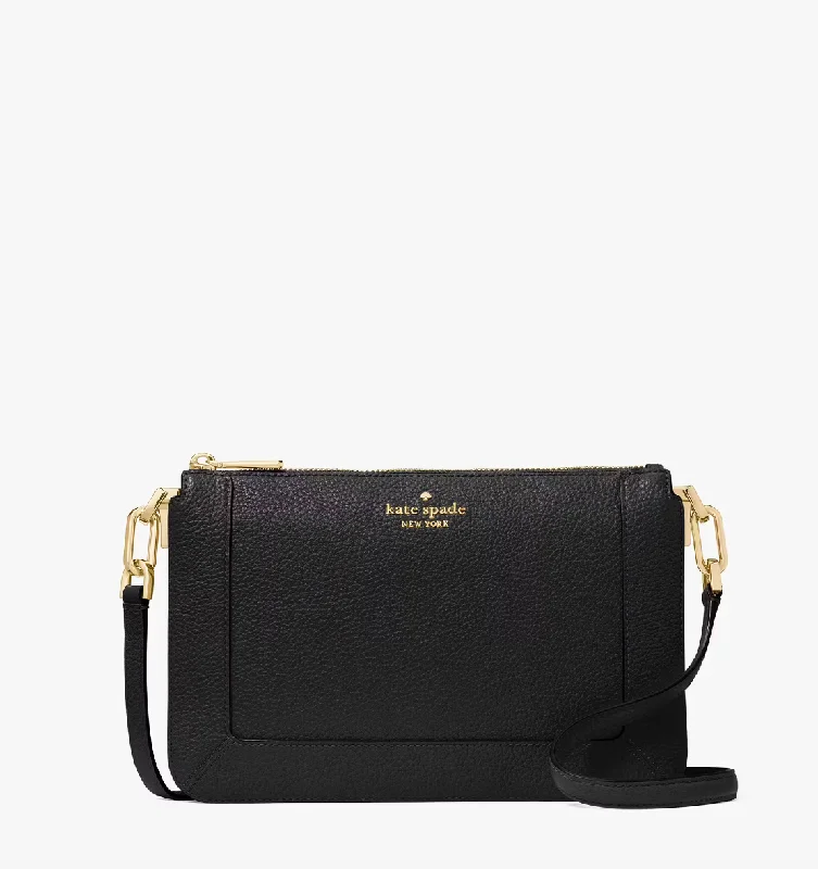 Kate Spade Lena Double Compartment Crossbody In Black