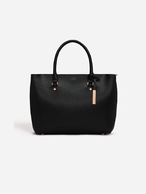 Sophie Vegan Leather Tote Bag | Black