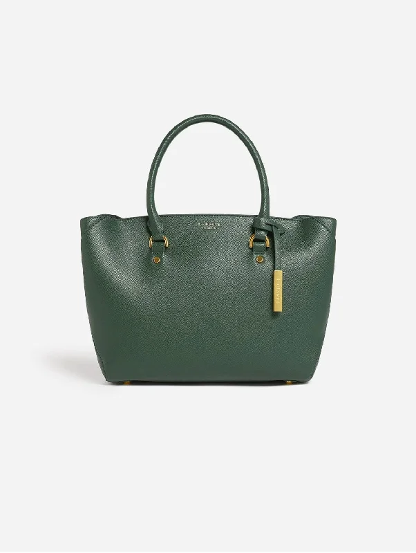 Sophie Vegan Leather Tote Bag | Forest Green Upgrade Your Look With Our Exclusive Bag Deals