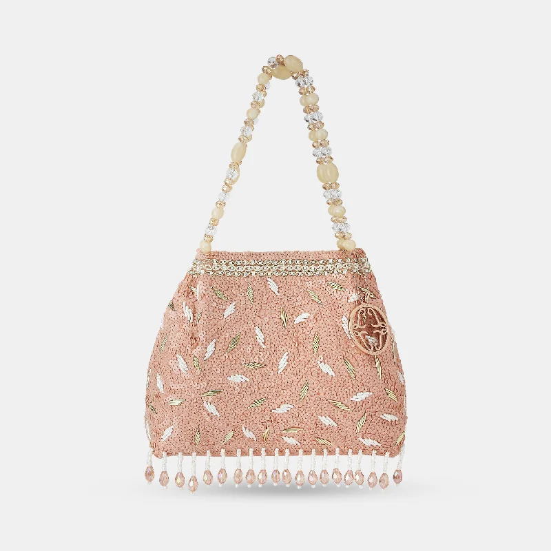 Lavie Luxe Crown Rose Gold Medium Women's Potli