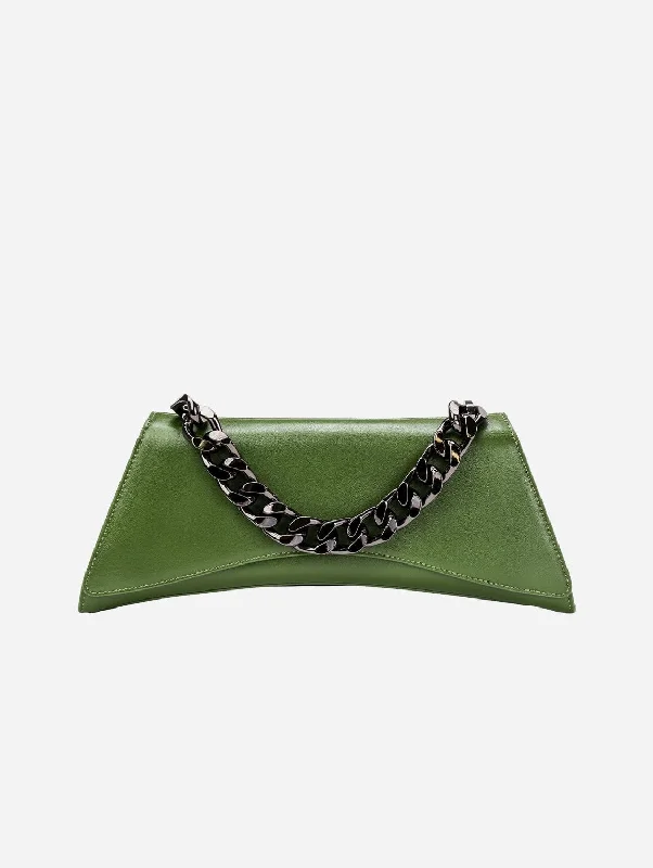 Satori Vegan Cactus Leather Clutch | Green Helen