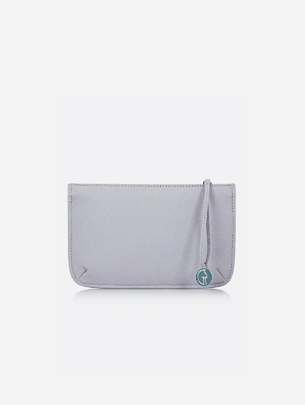 Multi-Function Vegan Leather Clutch | Grey