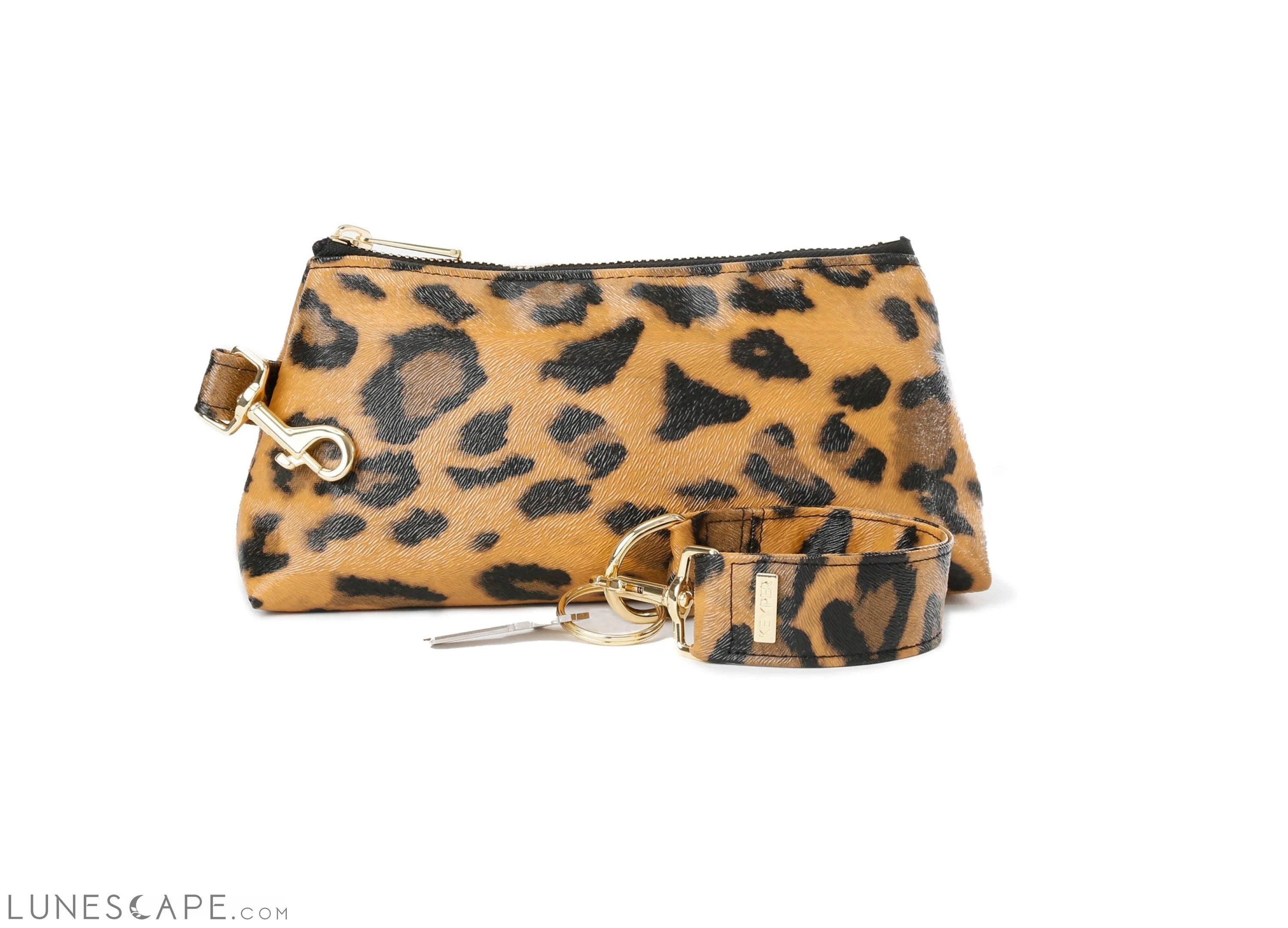 Brown Leopard Vegan Leather 2-Piece WRISTLET SET