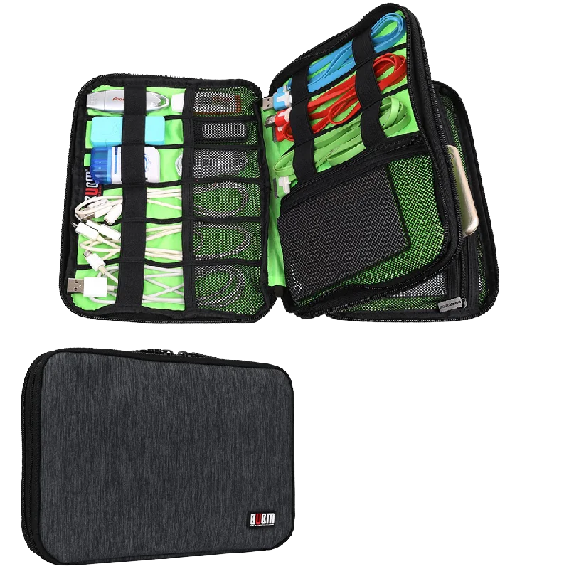 Bubm Universal Double Layer Travel Gear Organizer