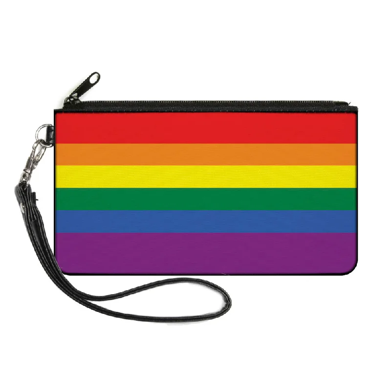 Canvas Zipper Wallet - LARGE - Flag Pride Rainbow