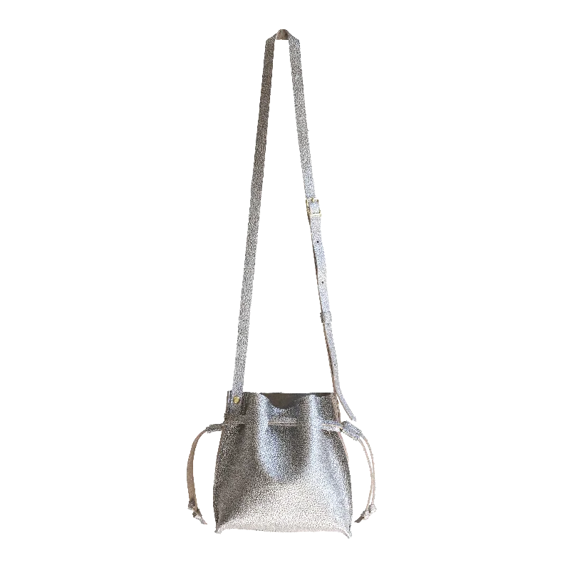 Mini Bucket Bag in Silver