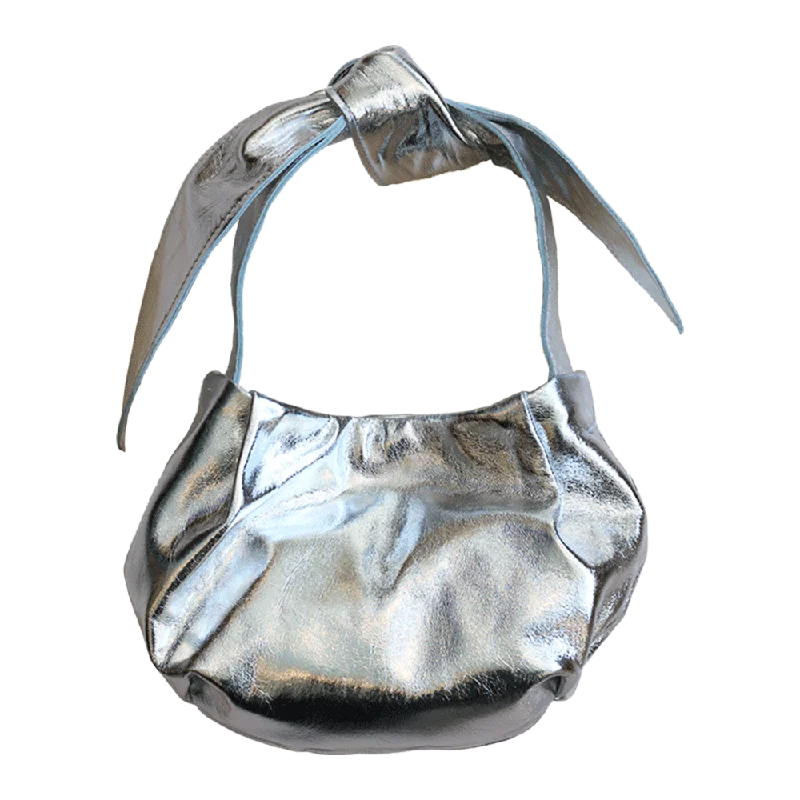 Natalie Mini Bag in Metallic Silver Best Bag Sale Of The Season