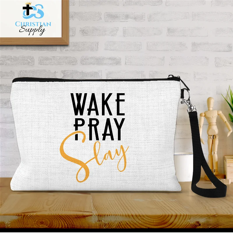 Wake Pray Slay Wristlet