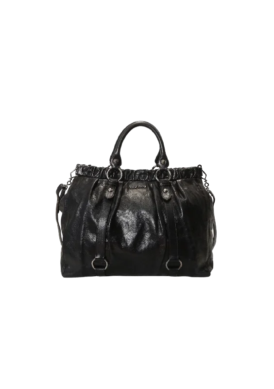 LEATHER HANDLE BAG Flash Sale On Handbags